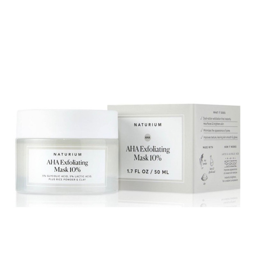 Naturium Face Mask AHA Exfoliating 10% Glycolic Lactic Acid Brightening New
